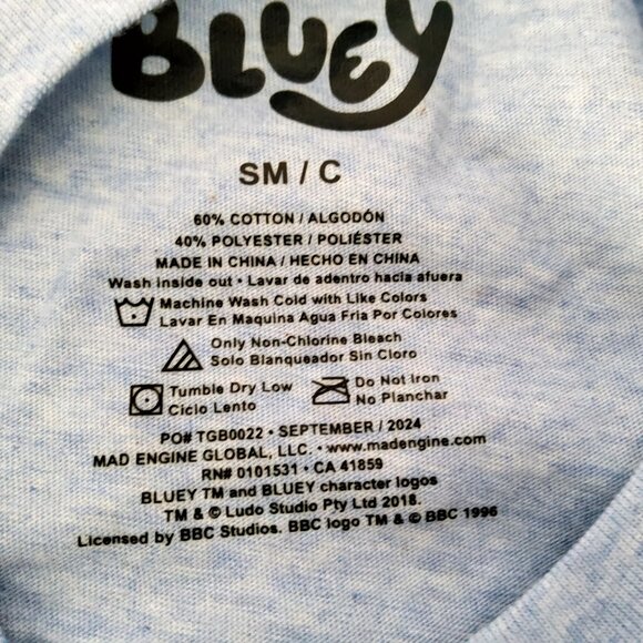 Bluey Crew neck short sleeves Kids T-Shirt Small Match The Family Graphic Design - Picture 4 of 4